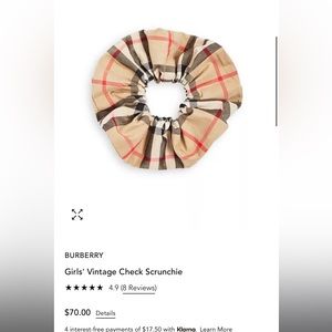 Burberry baby girls scrunchie